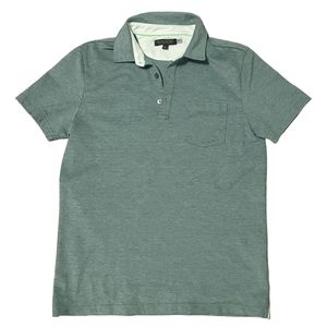 Banana Republic Grey Performance Knit Cotton Pique Pocket Polo Shirt Size M
